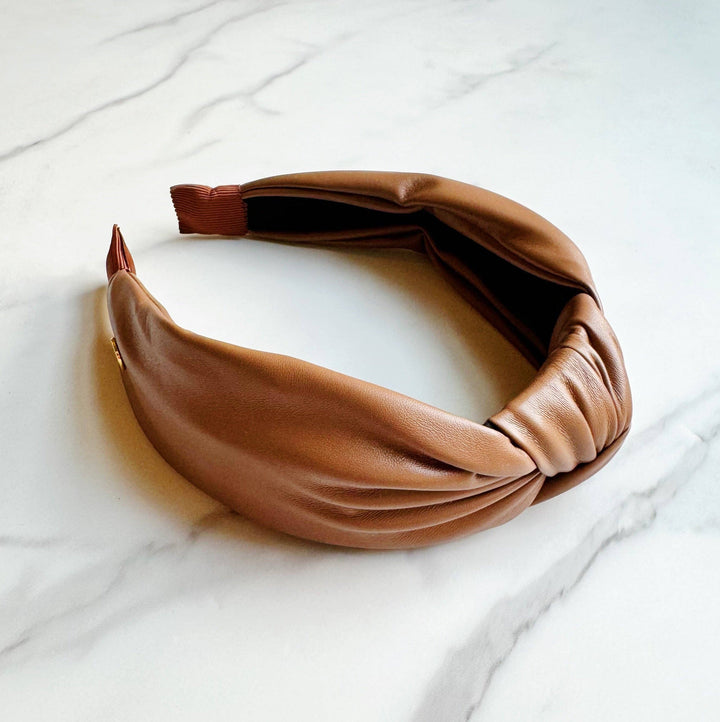 Layla Leather Knotted Headband