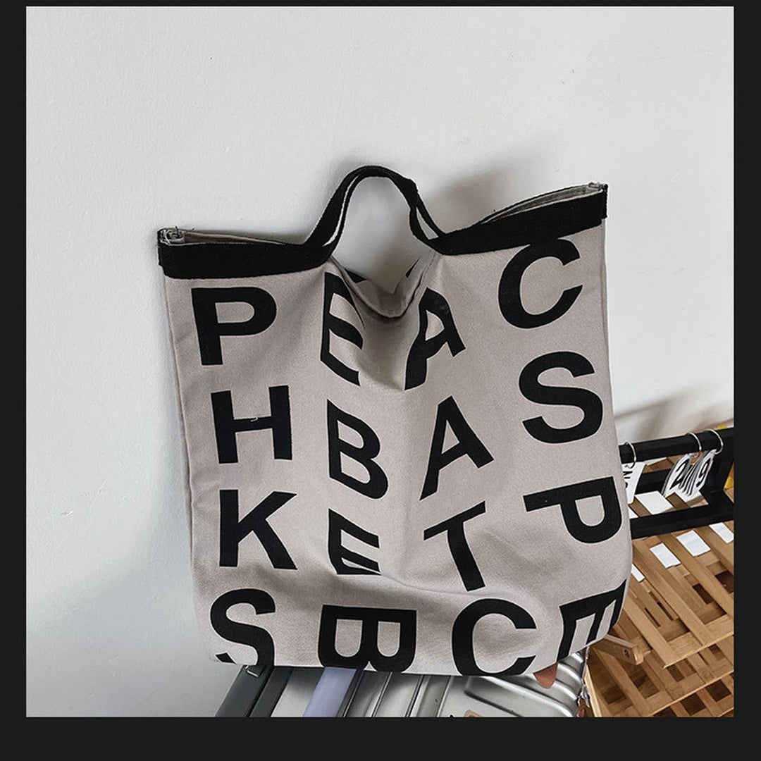 Madrid Letter Canvas Bag