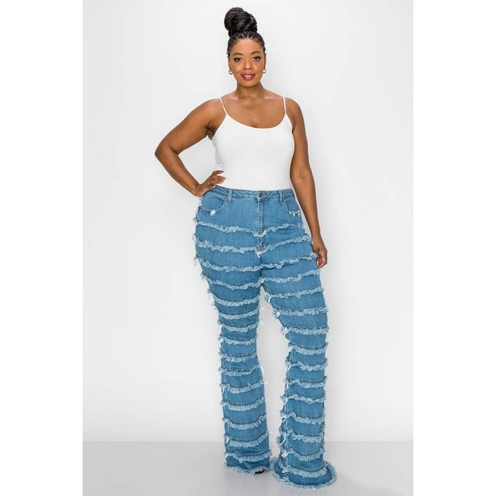 High Rise Curvy Flare Jeans