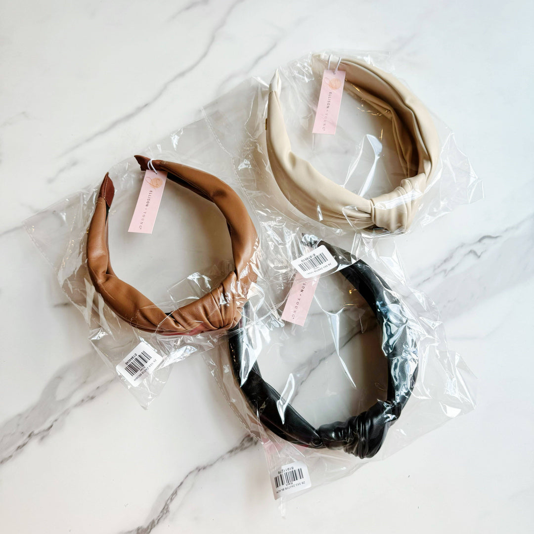 Layla Leather Knotted Headband