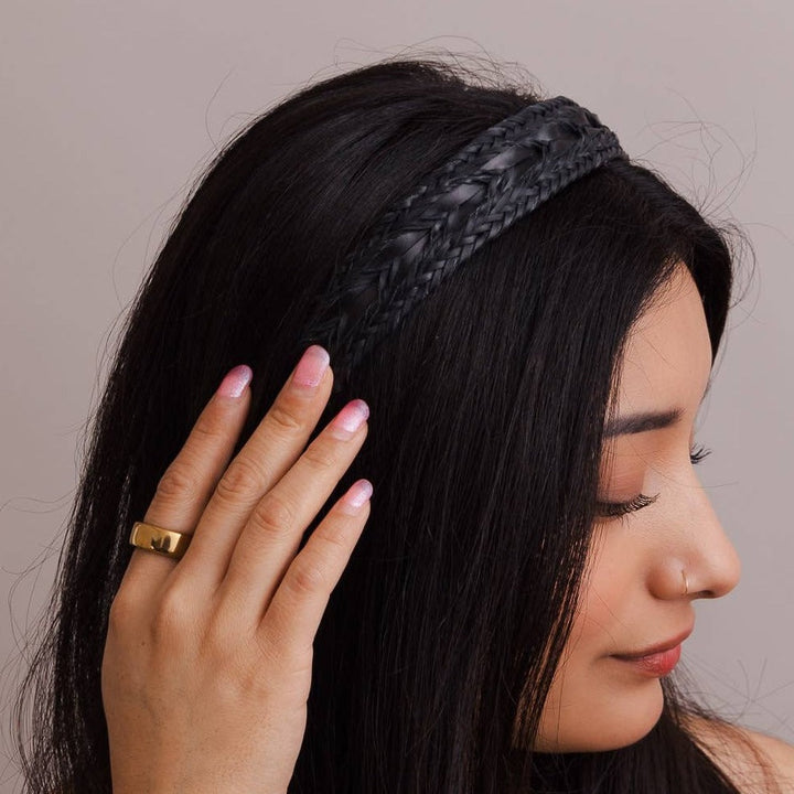 Vegan Leather Patterned Headband