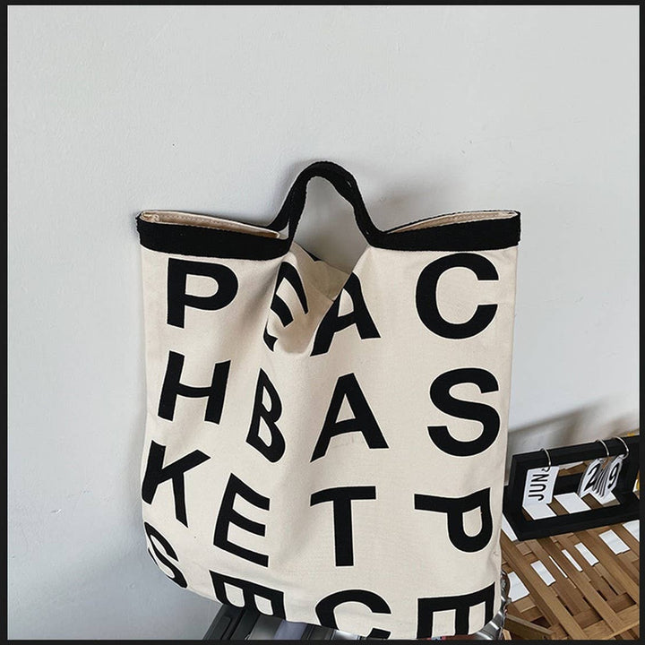 Madrid Letter Canvas Bag