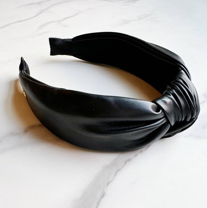 Layla Leather Knotted Headband