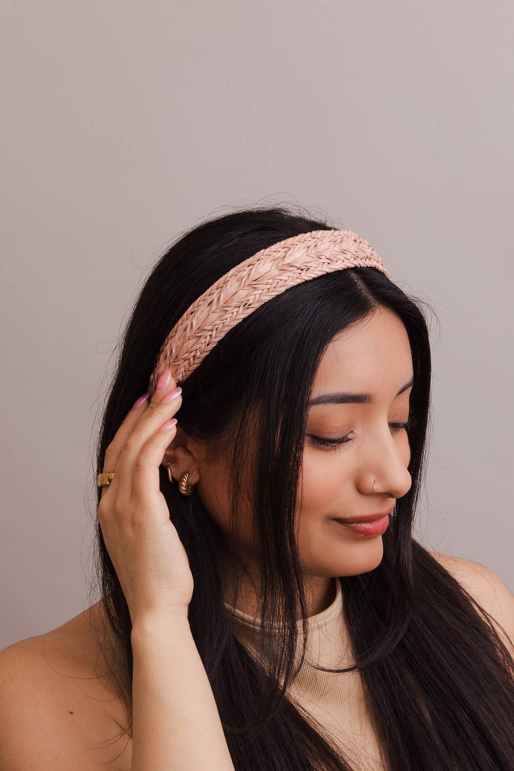 Vegan Leather Patterned Headband