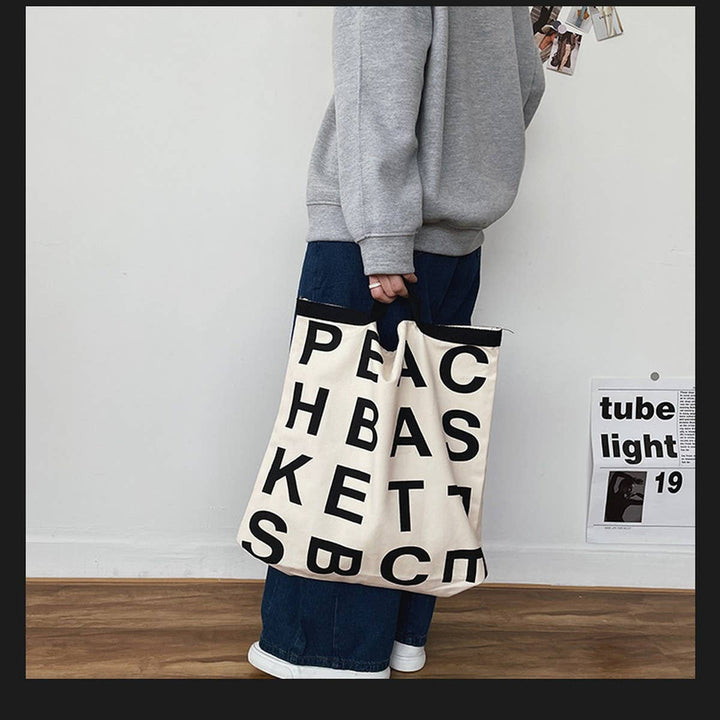 Madrid Letter Canvas Bag