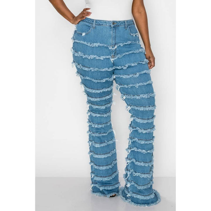 High Rise Curvy Flare Jeans