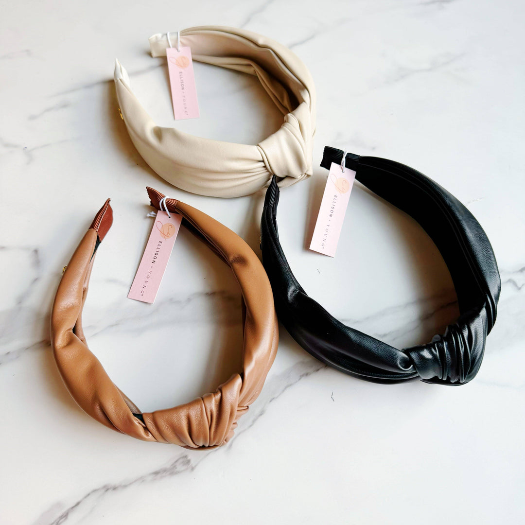 Layla Leather Knotted Headband